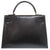 エルメス ケリー32 外縫い ボックスカーフ ブラック ゴールド金具 〇S刻印 ハンドバッグ 黒 0302 【中古】 HERMES