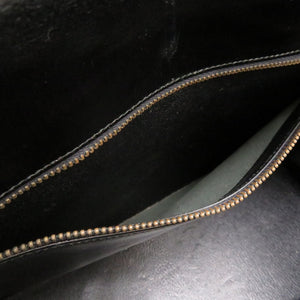 エルメス ケリー32 外縫い ボックスカーフ ブラック ゴールド金具 〇S刻印 ハンドバッグ 黒 0302 【中古】 HERMES