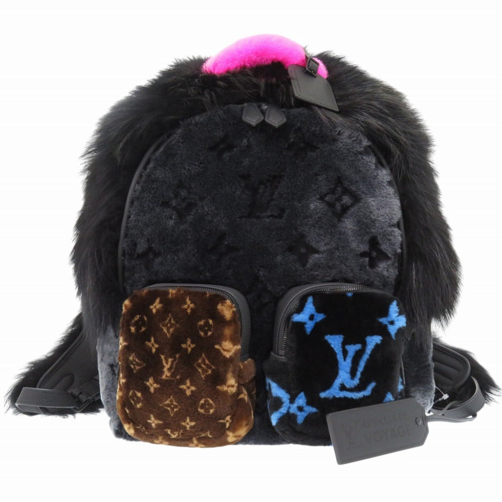 新品同様 ルイヴィトン Automne Hiver 2020 M56852 マルチファー バックパック  リュック ブラック 黒 LV 0308【中古】LOUIS VUITTON メンズ