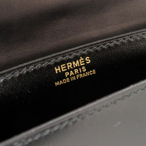 美品 エルメス ナポレオン ボックスカーフ ブラック 〇S刻印 ヴィンテージ ショルダーバッグ 黒 0326 【中古】 HERMES