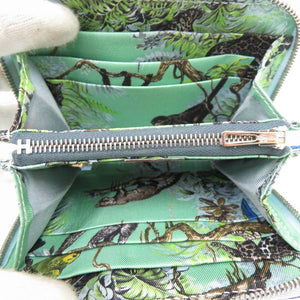 美品 エルメス アザップ シルクイン コンパクト ヴォーエプソン ブルーブリュム シルバー金具 Z刻印(2021年製) コインケース 財布 青 0340【中古】HERMES