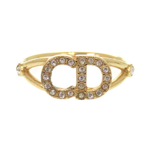 美品 クリスチャンディオール Clair D Lune クレール ディー リュヌ R1137CDLCY メタル ストーン 約13号 ゴールド リング 指輪 0345【中古】Christian Dior