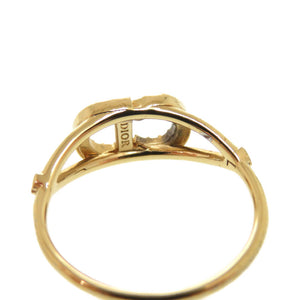 美品 クリスチャンディオール Clair D Lune クレール ディー リュヌ R1137CDLCY メタル ストーン 約13号 ゴールド リング 指輪 0345【中古】Christian Dior