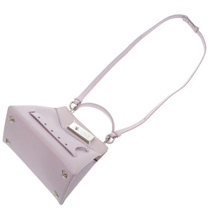 美品 メゾン マルジェラ スナッチト スモール レザー パープル S56WG0168 P4745 T5166 2wayハンドバッグ 紫 0360【中古】Maison Margiela