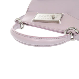 美品 メゾン マルジェラ スナッチト スモール レザー パープル S56WG0168 P4745 T5166 2wayハンドバッグ 紫 0360【中古】Maison Margiela