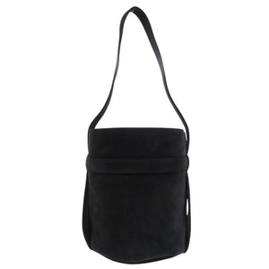 新品同様 ザ ロウ レオ ミニ スエード ブラック ショルダーバッグ 黒 0371【中古】THE ROW