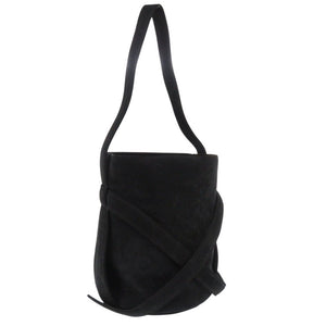 新品同様 ザ ロウ レオ ミニ スエード ブラック ショルダーバッグ 黒 0371【中古】THE ROW