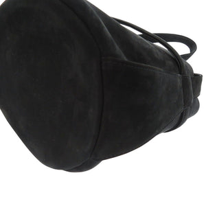 新品同様 ザ ロウ レオ ミニ スエード ブラック ショルダーバッグ 黒 0371【中古】THE ROW