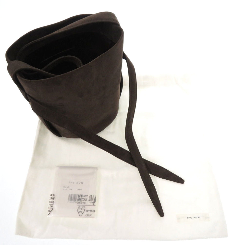 新品同様 ザ ロウ レオ ミニ スエード ブラウン ショルダーバッグ 茶 0372【中古】THE ROW