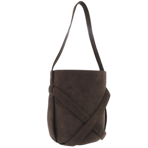 新品同様 ザ ロウ レオ ミニ スエード ブラウン ショルダーバッグ 茶 0372【中古】THE ROW