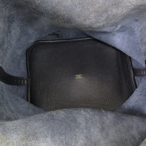 エルメス ピコタンロック エクラ GM トリヨンクレマンス ブルーニュイ オレンジポピー ゴールド金具 T刻印(2015年製) ハンドバッグ 紺 0374 【中古】 HERMES