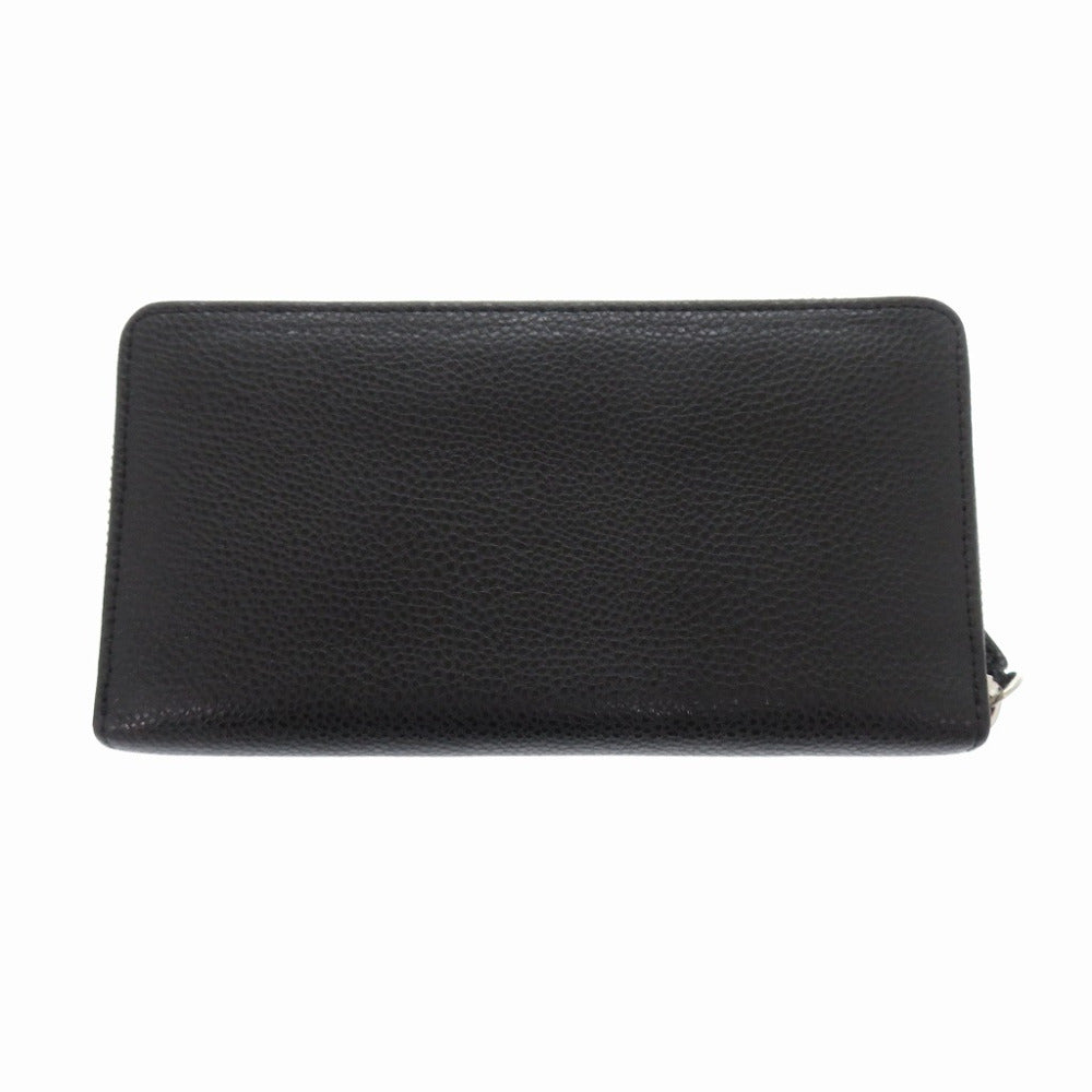 美品 ヴィヴィアンウエストウッド レザー ブラック 51050024 長財布 黒  0376【中古】Vivienne Westwood