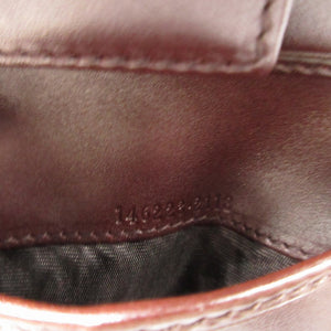 新品同様 グッチ グッチシマ 146223 レザー ブラウン 茶 2つ折り財布 財布 0400【中古】GUCCI