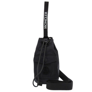 未使用 モンクレール MINI DRAWSTRING ナイロン ブラック ショルダーバッグ 黒 0426【中古】MONCLER