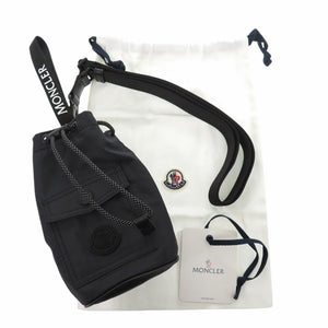 未使用 モンクレール MINI DRAWSTRING ナイロン ブラック ショルダーバッグ 黒 0426【中古】MONCLER