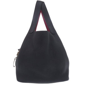 新品同様 エルメス ピコタンロックMM エクラ トリヨンクレマンス ブルーニュイ ローズパープル D刻印(2019年製) ハンドバッグ 紺 0435 【中古】 HERMES