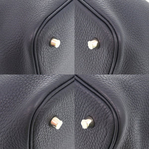 新品同様 エルメス ピコタンロックMM エクラ トリヨンクレマンス ブルーニュイ ローズパープル D刻印(2019年製) ハンドバッグ 紺 0435 【中古】 HERMES