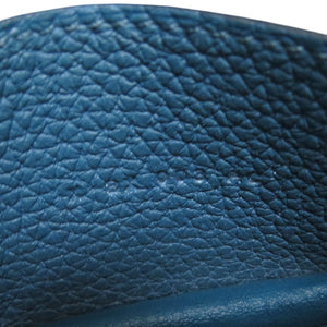 美品 エルメス ドゴン トリヨンクレマンス ブルーイズミール X刻印(2016年製) カードケース 青 0436【中古】HERMES