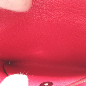 美品 エルメス カルヴィデュオ シェーブル B刻印(2023年製) ローズエクストリーム カード コインケース 0437【中古】HERMES