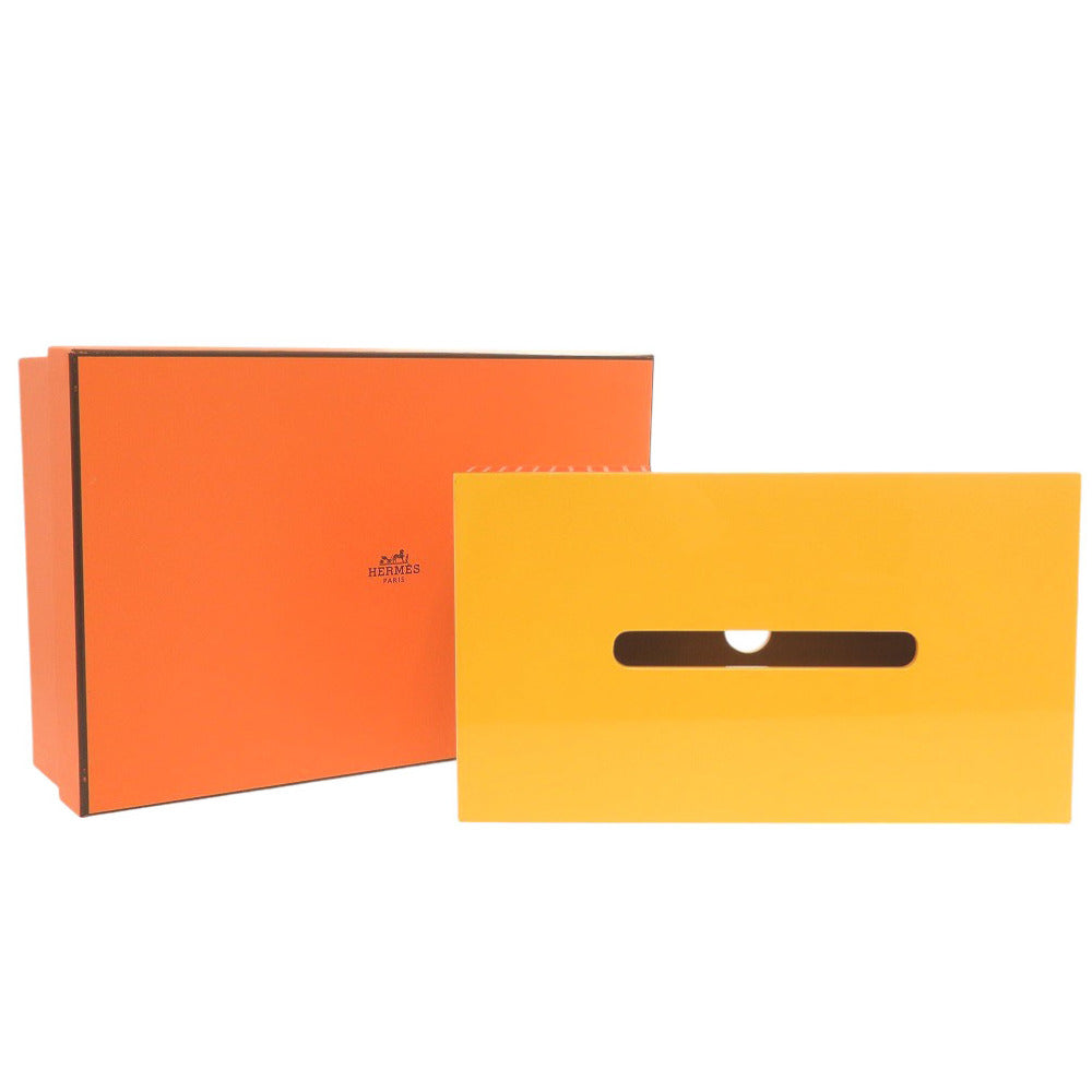 未使用品 エルメス ラッカー ジョーヌシトロン ティッシュボックス 0440【中古】HERMES