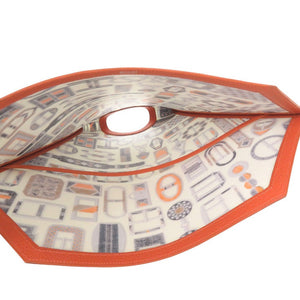 新品同様 エルメス ランプシェード トリヨンクレマンス ホワイト オレンジ その他雑貨 0443【中古】HERMES