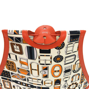 新品同様 エルメス ランプシェード トリヨンクレマンス ホワイト オレンジ その他雑貨 0443【中古】HERMES