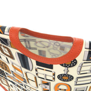 新品同様 エルメス ランプシェード トリヨンクレマンス ホワイト オレンジ その他雑貨 0443【中古】HERMES