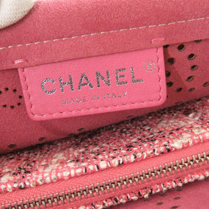 美品 シャネル パンチング レザー ピンク 27番台 シルバーチェーン ショルダーバッグ ココマーク 0449【中古】CHANEL