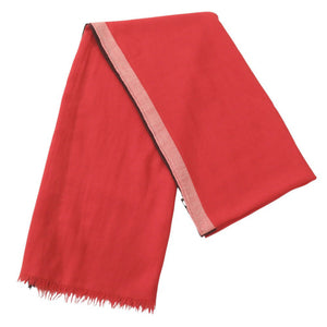 美品 エルメス カシミヤ レッド ストール 赤 0454【中古】HERMES