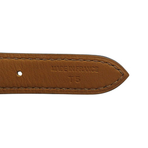 美品 エルメス エトリヴィエール ダービー T5 U刻印 レザー シルバー金具 ブラック カーキ ブレスレット 0456【中古】HERMES