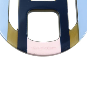 未使用 エルメス Hエキップ バッファローホーン ラッカー エキューム ネイビー ピアス 0471 【中古】HERMES