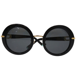 美品 ティファニー ラウンド サングラス フルリム TF4201 8001/S4 ブラック 0480【中古】TIFFANY&Co.