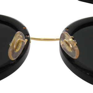 美品 ティファニー ラウンド サングラス フルリム TF4201 8001/S4 ブラック 0480【中古】TIFFANY&Co.