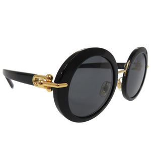 美品 ティファニー ラウンド サングラス フルリム TF4201 8001/S4 ブラック 0480【中古】TIFFANY&Co.