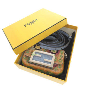 新品同様 フェンディ ナノバゲット ビーズ マルチカラー ショルダーバッグ 0481【中古】FENDI