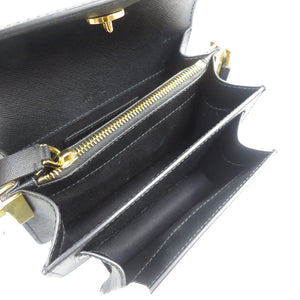 美品 マルニ TRUNK MINI SBMPS01NO1 レザー ゴールド金具 ブラック 黒 ショルダーバッグ 0495【中古】MARNI