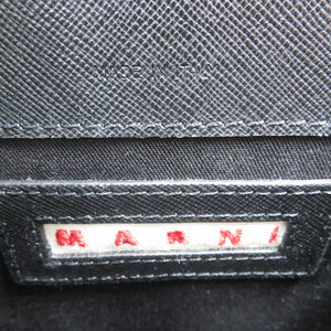 美品 マルニ TRUNK MINI SBMPS01NO1 レザー ゴールド金具 ブラック 黒 ショルダーバッグ 0495【中古】MARNI