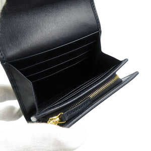 未使用 グッチ ホースビット 621891 キャンバス レザー ゴールド金具 ベージュ ブラック 二つ折り財布 0496【中古】GUCCI