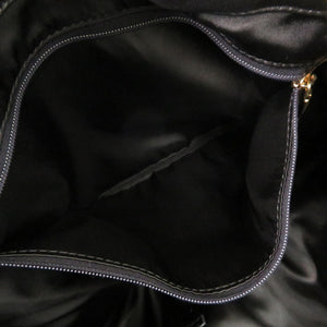 新品同様 ドルチェアンドガッバーナ スパンコール レザー ブラック チェーントートバッグ 黒 0499【中古】DOLCE&GABBANA