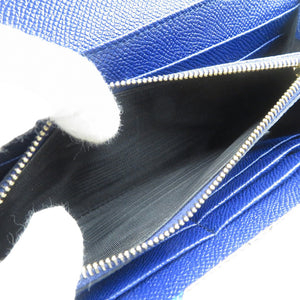 新品同様 ドルチェアンドガッバーナ シシリーウォレット マヨルカ柄 レザー PVC ゴールド金具 ホワイト ブルー イエロー チェーンウォレット 長財布 0500【中古】DOLCE&GABBANA