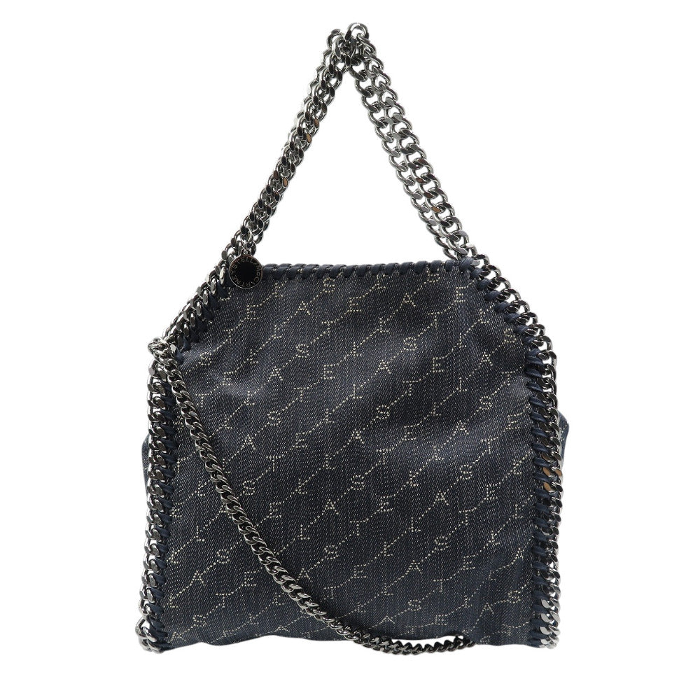 新品同様 ステラマッカートニー ファラベラ 371223 W8468 デニム コットン ポリウレタン シルバー金具 グレー チェーン ショルダーバッグ 0503【中古】STELLA McCARTNEY