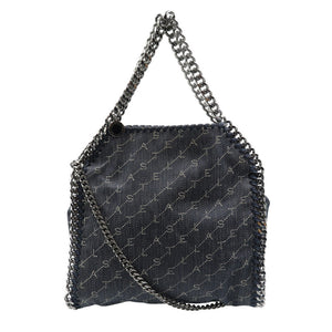 新品同様 ステラマッカートニー ファラベラ 371223 W8468 デニム コットン ポリウレタン シルバー金具 グレー チェーン ショルダーバッグ 0503【中古】STELLA McCARTNEY