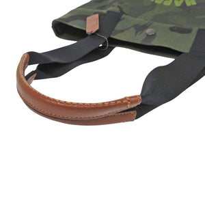 美品 コーチ PEANUTSコラボ ウッドストック C4025 キャンバス カーキ 迷彩柄 トートバッグ 0504【中古】COACH