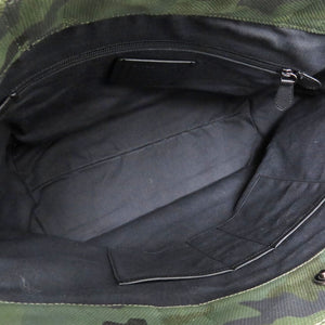 美品 コーチ PEANUTSコラボ ウッドストック C4025 キャンバス カーキ 迷彩柄 トートバッグ 0504【中古】COACH