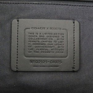 美品 コーチ PEANUTSコラボ ウッドストック C4025 キャンバス カーキ 迷彩柄 トートバッグ 0504【中古】COACH