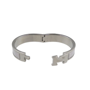 未使用 エルメス クリッククラック PM メタル シルバー ホワイト 白 0510【中古】HERMES