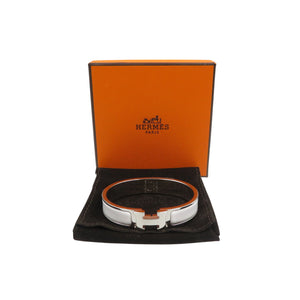 未使用 エルメス クリッククラック PM メタル シルバー ホワイト 白 0510【中古】HERMES