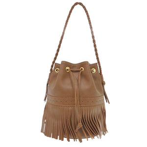 美品 ジェイアンドエムデヴィッドソン カーニバル レザー ブラウン ショルダーバッグ 茶 0520【中古】J&M Davidson