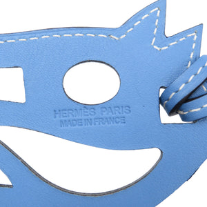 未使用 エルメス パドック シュバル ホースシュー 馬 ヴォースイフト ブルーパラダイス 青 バッグチャーム 0523【中古】HERMES