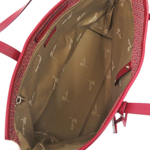 美品 モラビト オートグラフ GM PVC レザー レッド トートバッグ 赤 0531【中古】MORABITO